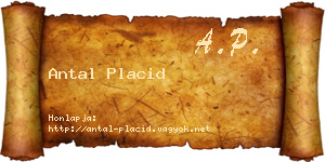 Antal Placid névjegykártya